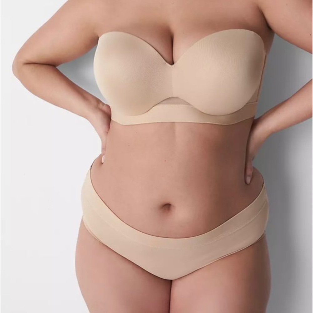 Lane Bryant Comfort Bliss strapless/multi convertible bra , Nude,
